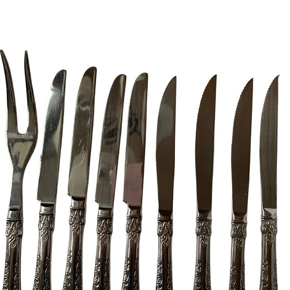 Reed & Barton Majesty Glossy 18/8 Stainless Steel Flatware Serveware 10 Pieces - Picture 2 of 8